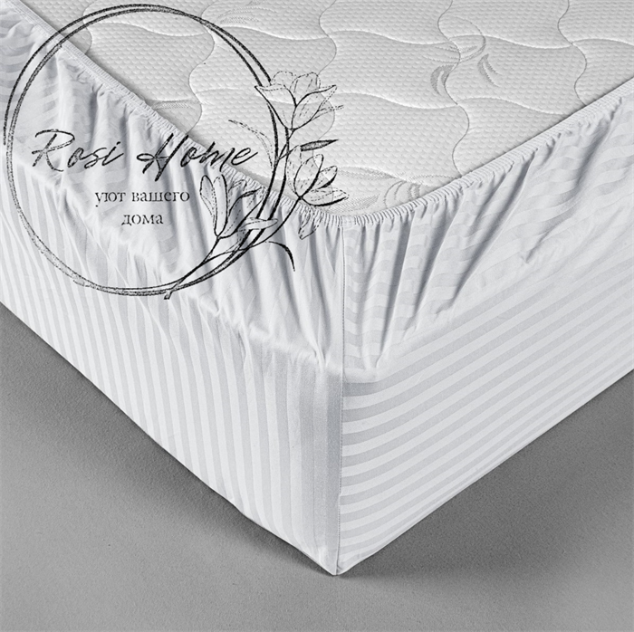 Натяжная простыня 90х200х30 см 15-0000 РХ сатин страйп 1500009020 - фото 105802