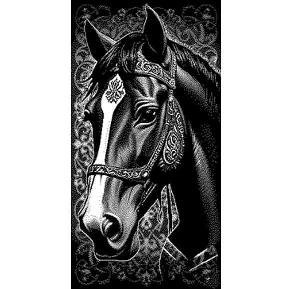 Полотенце махровое 70х140 см. 420 гр. арт. С81-ЮА  рис. 7942 Арабский скакун С81-ЮА-1 - фото 106143