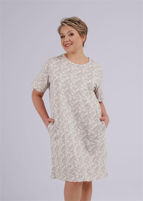 ТаТ LDR24-121/1у Платье жен. (52-т.бежевый/молочный) 97777 - фото 119729