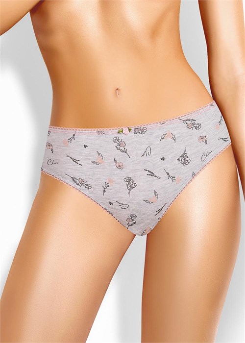 CLE C1171 Трусы жен. Тиара (48-меланж св.серый/розовый) 97779 - фото 119733