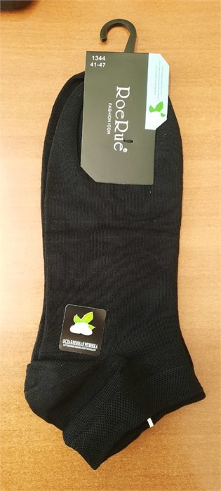 Носки муж.№1344 "RoeRue" черные короткие 10шт/уп. 97787 - фото 119741