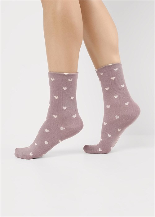 CLE Носки жен.Д2501 fashion база хл+эл (23-т.бежевый) 97845 - фото 119801