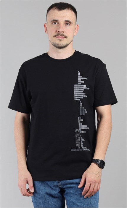 HSXM 60492-22K Футболка мужская (Черный (182)-112(56)) 98001 - фото 119963