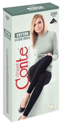 Легинсы жен. хлопковые COTTON LEGGINGS 250 7С-39СП (6-nero) 98180 - фото 120178