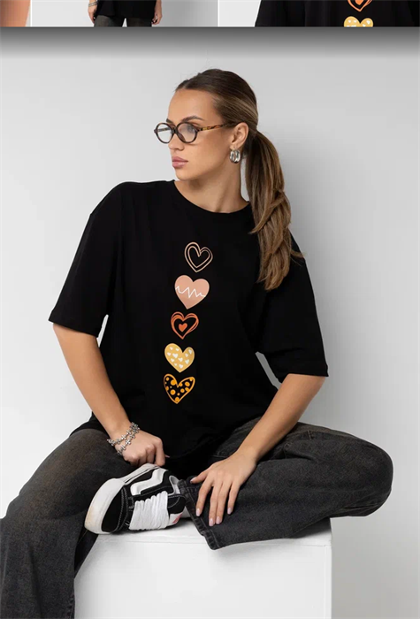 6014HW-22K-22 Футболка женская (Черный (170)-96(48)) 6014HW-22K-22-1 - фото 120536