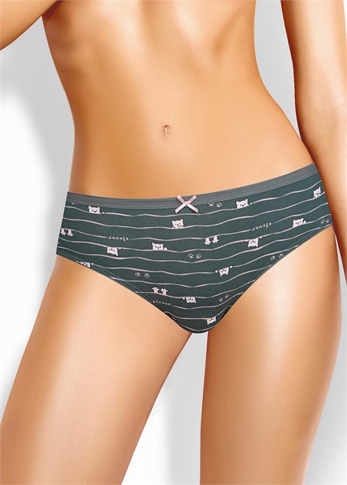 CLE B1208 Трусы жен. Лапка (42-зелёный/розовый) 98647 - фото 120653