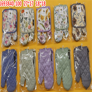 Набор прихватка-рукавица 18х30 см. 1 шт. прихватка 18х18 см. 1 шт. арт. 1693840 1693840