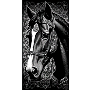 Полотенце махровое 50х90 см. 420 гр. арт. С106-ЮА  рис. 7941 Арабский скакун-2 С106-ЮА-3