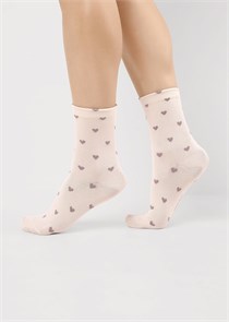 CLE Носки жен.Д2501 fashion база хл+эл (25-св.бежевый) 97844