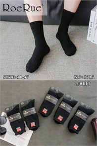 Носки муж.№1915 "RoeRue" кашемир медиц. черные 10шт/уп 97877