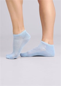 ЭЙС Носки жен.Д104ш хл+эл ук.сетка (23-голубой) 97999