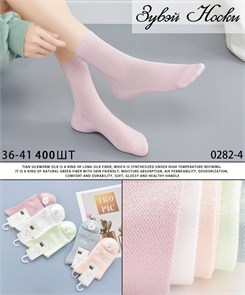 Носки жен.№0282-4 "Zuwei" цветные сетка х/б 10шт/уп 98700