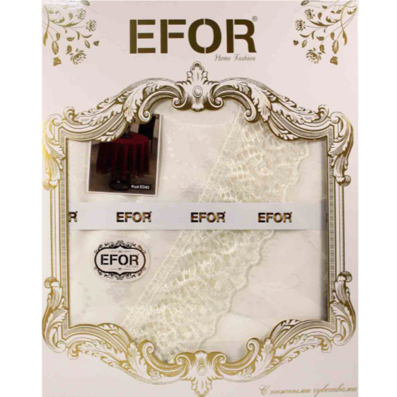 Скатерть Efor Kdk 160х300 см. кремовый SK-144/03 - фото 103246