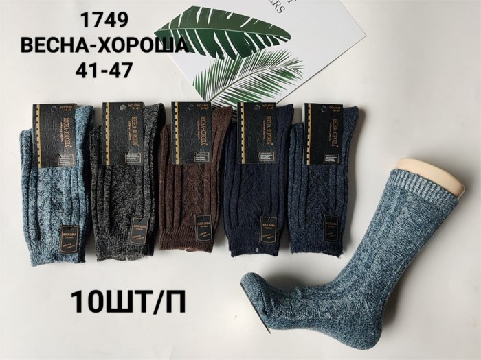 Носки муж.№1749 "RoeRue" собач.шерсть ассорти 10шт/уп 84997 - фото 103518