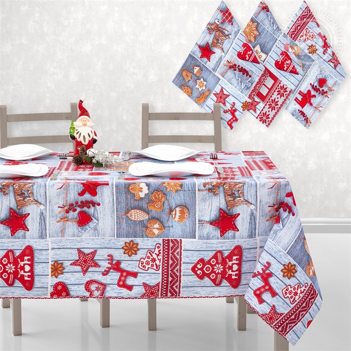 Набор Арт Дизайн рогожка скатерть 150х223 см. 1 шт. полотенца 46х60 см. 3 шт. Чудеса 85210 - фото 103785