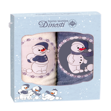 Набор полотенец из микрофибры 33х60 см. 2 шт. ДМФ-107 Снеговик ДМФ-107 - фото 103811