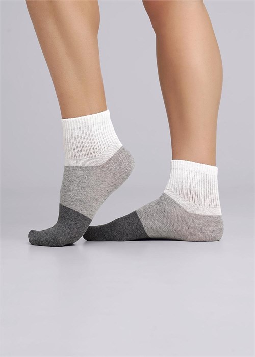 ЭЙС Носки жен.Д152 укор хл+эл (25-т.серый/меланж серый) 85604 - фото 104449