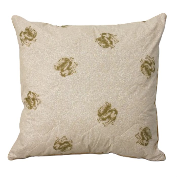 Подушка Рози Хоум верблюжья шерсть в поплексе 70х70 см. 85702 - фото 104553