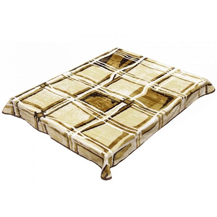 Плед акриловый гладкий 200х240 см. Клетка 120-1 - фото 104757