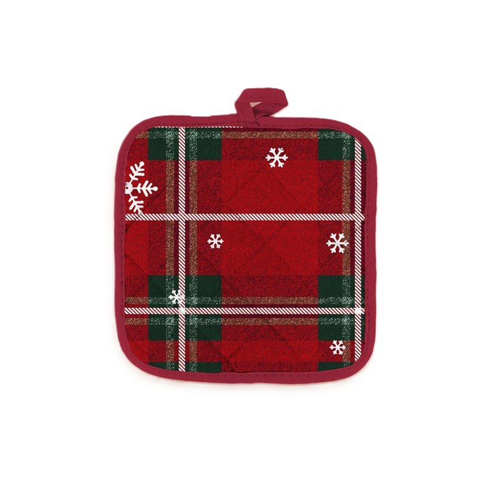 Прихватка рогожка Vse DOMA 18х18 см. 60339-1 Рождественское утро 60339-1-2 - фото 104768