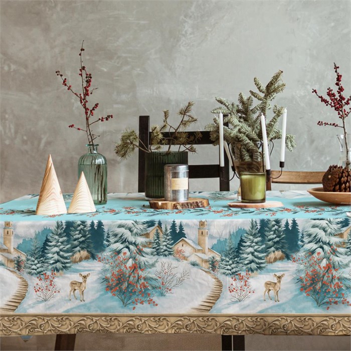 Скатерть рогожка Vse DOMA 145х220 см. 60323-1 Лес чудес 60323-1-3 - фото 104777