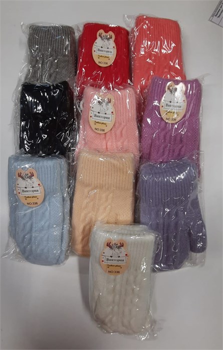 Варежки дет.№336 "Виктория" 12шт/уп 537605-1 - фото 105120