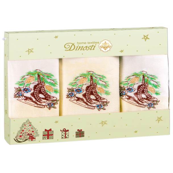 Набор столового белья дорожка 50х150 см. 1 шт. салфетки 42х42 см. 2 шт. ДК-102 Веселые коньки ДК-102 - фото 105153