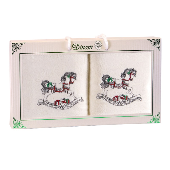 Набор полотенец из микрофибры 40х70 см. 2 шт. РРМФ-103 Лошадка-качалка РРМФ-103 - фото 105171