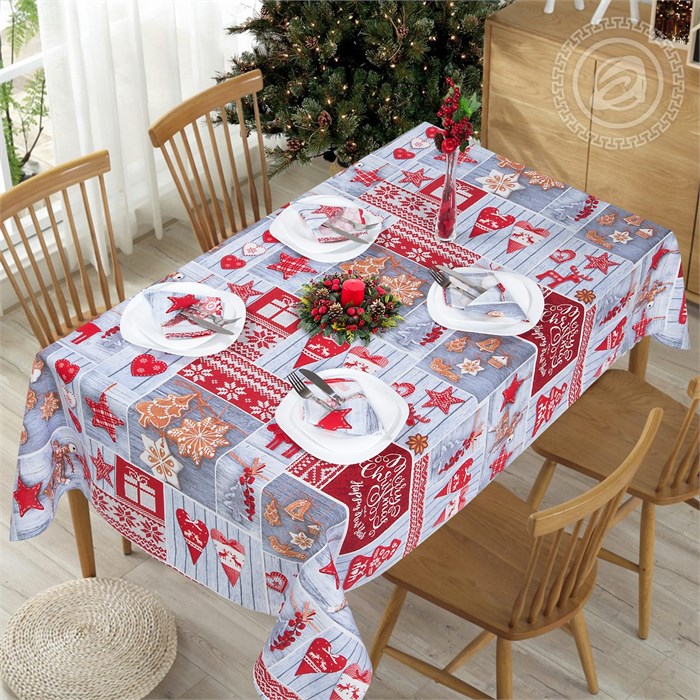 Набор Арт Дизайн рогожка скатерть 145х220 см. 1 шт. салфетки 35х35 см. 6 шт. Чудеса 86381 - фото 105265