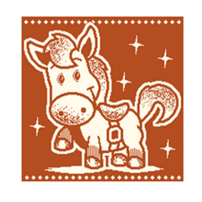 Полотенце махровое 33х33 см. 420 гр. арт. С79-ЮА рис. 7935 На ранчо вид опал/рыжий С79-ЮА-13 - фото 105351