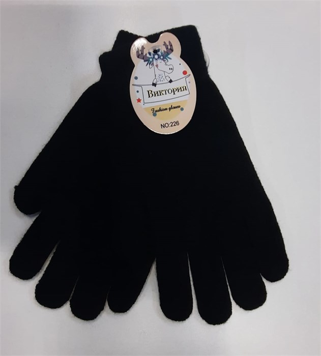 Перчатки подр. №226 "Виктория" черные 12шт/уп 577272-22 - фото 105380