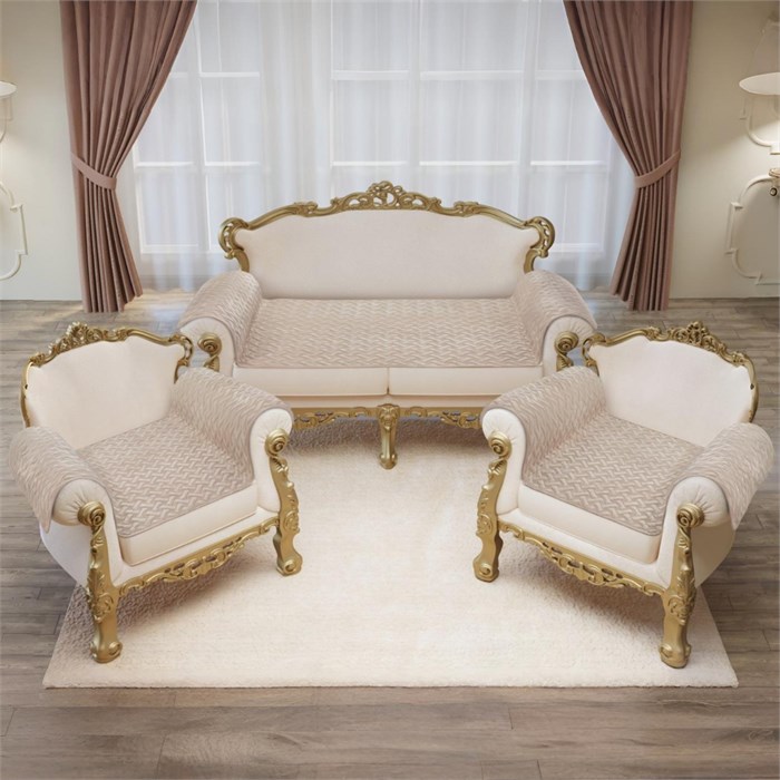 Комплект накидок Greta Lux фланель 90х200 см. 1 шт. 90х160 см. 2 шт. арт. 95 95-2 - фото 105489