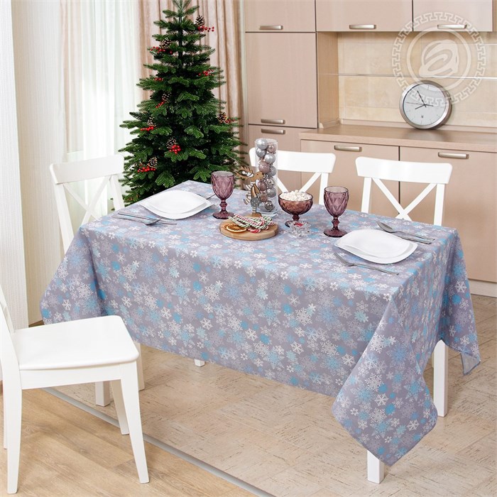 Скатерть Арт Дизайн рогожка 150х220 см. Льдинка 86571 - фото 105527