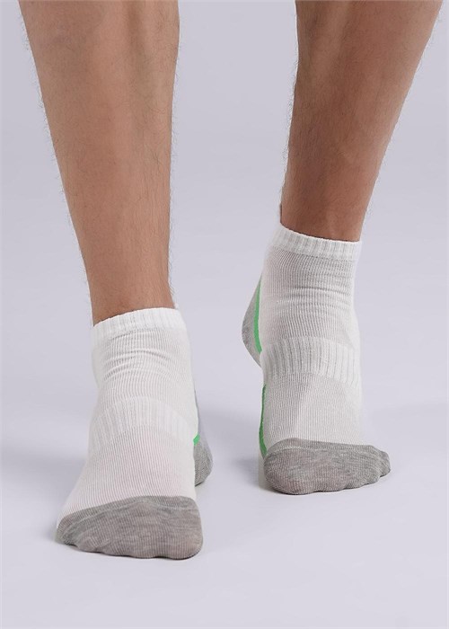 CLES Носки муж.M2003 market line укороч (25-белый/меланж серый) 86696 - фото 105691