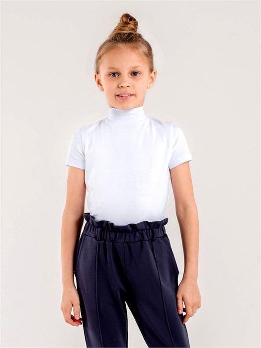 CWJG 63201-20 Водолазка для девочки (Белый (152)-80) 604263 - фото 115795