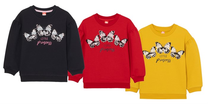 CWKG 62882-26-290 Джемпер модель "свитшот" для девочки (Красный (116)-60) 497831 - фото 115851