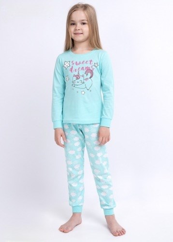 CLE Комплект дев. 903611-01кдн_п св.голубой/белый 30 96424 - фото 118037