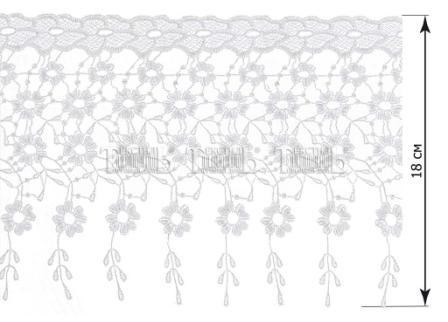 Гипюр Галерея HN G HXS0261-A/18w G белые цветочки HN G HXS0261-A/18w G - фото 77134