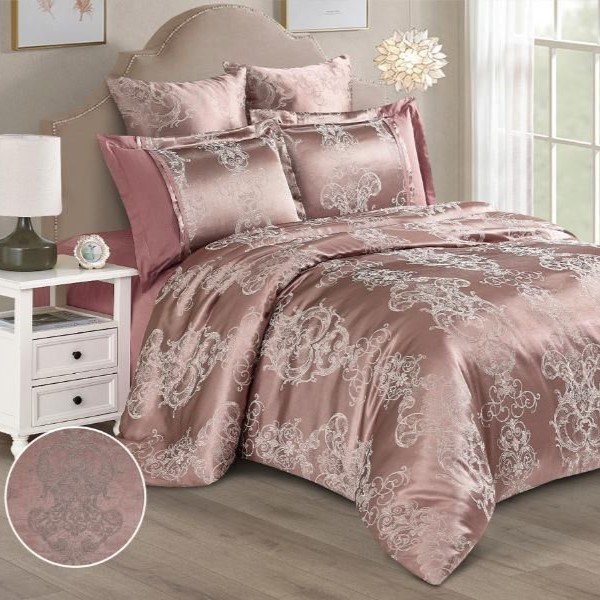 КПБ Cleo "Satin Jacquard" двуспальный 180*215*1 220*240*1(±5) 50*70+5*2(±2) 70*70*2(±2), 21/155-SG 21/155-SG - фото 81181