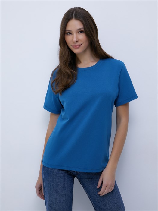 Футболка жен. OmT_D1201 (46/M-Jeans) COTTON Oms 572292 - фото 95837