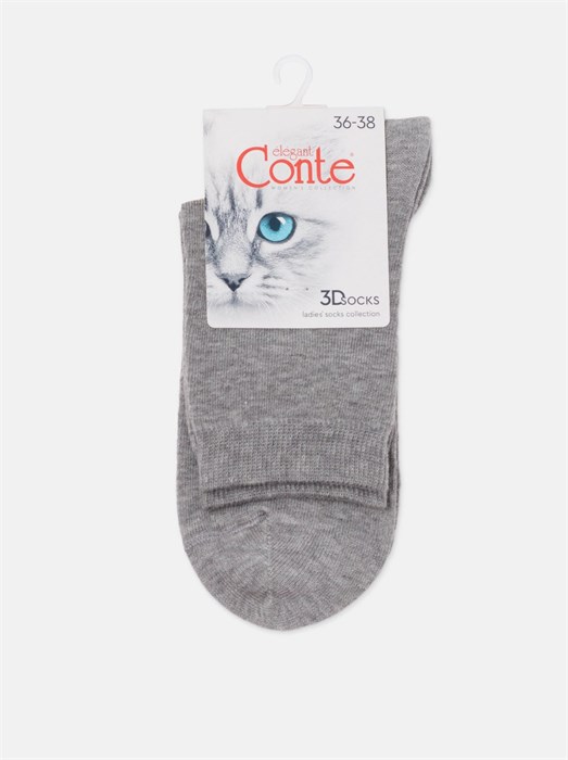Носки ж. 3DSOCKS 24С-2СП 000 (р.25-27-серый меланж) хлопковые 80937 - фото 97920