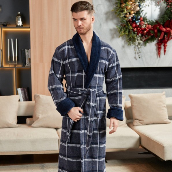 Халат махровый мужской с воротником "Мелек" 2XL, арт. К23 ХЦ-2XL-К23 - фото 98561