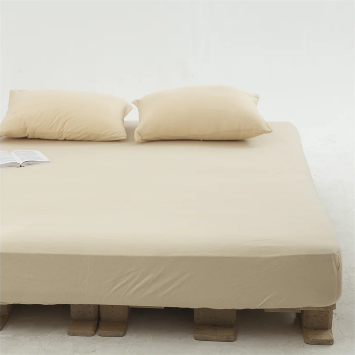 Простыня трикотажная на резинке CANDY 180х200х25 см. арт. KPC-180 цв. бежевый KPC-180-1 - фото 98674