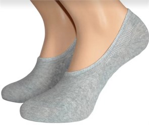ННЖ Носки невидимые женские "Hobby Line"/12/ х/б, серый, однотонные (36-39) 83250