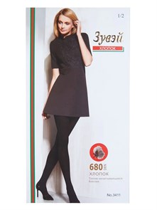 Колготки жен.№3411 Зима "Zuwei" (р5-nero) х/б 337818