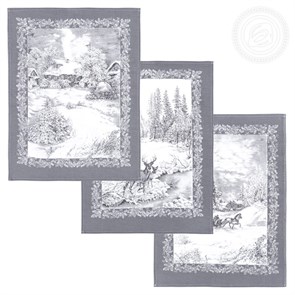 Набор полотенец Арт Дизайн рогожка 45х60 см. 3 шт. Сочельник 85208