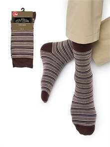 Носки м. STYLE 503 (45-47-Marrone) всесезон. в полоску Oms 85764