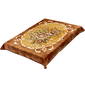 Плед акриловый гладкий 160х220 см. "425" бежевый 001-1-2