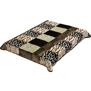 Плед акриловый гладкий 160х220 см. Шкуры смешанные 126-2