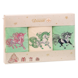 Набор полотенец из микрофибры 33х60 см. 3 шт. ТМФ-103 Единорог ТМФ-103